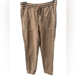 Athleta Joggers Womens Sz 6 Farallon Khaki Pockets Utility Cotton